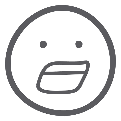 Emoticon emoji surpreso Desenho PNG