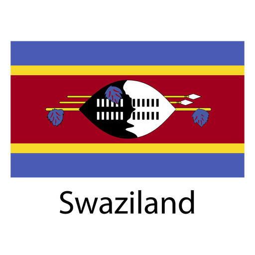 Swasiland Nationalflagge PNG-Design