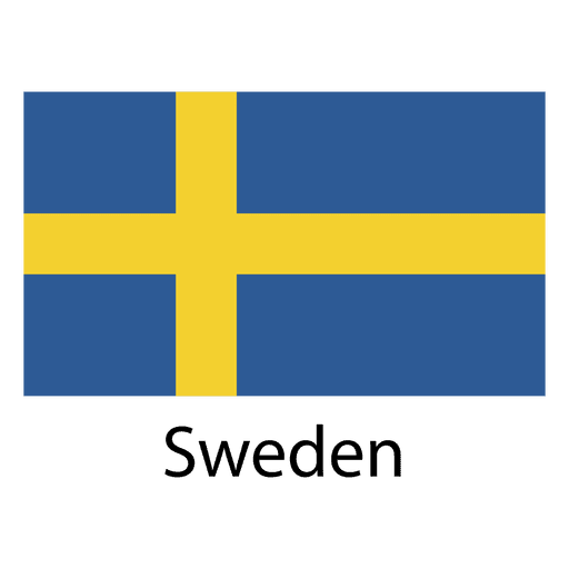 Schweden Nationalflagge PNG-Design