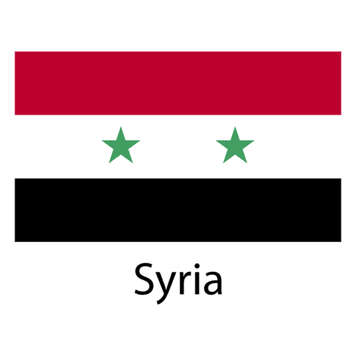 Syria national flag PNG Design
