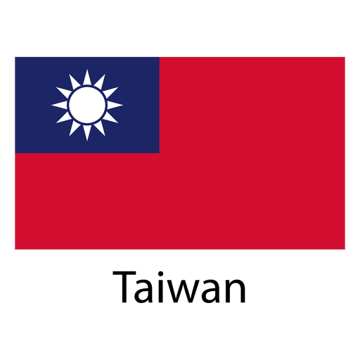 Bandera nacional de taiw?n Diseño PNG