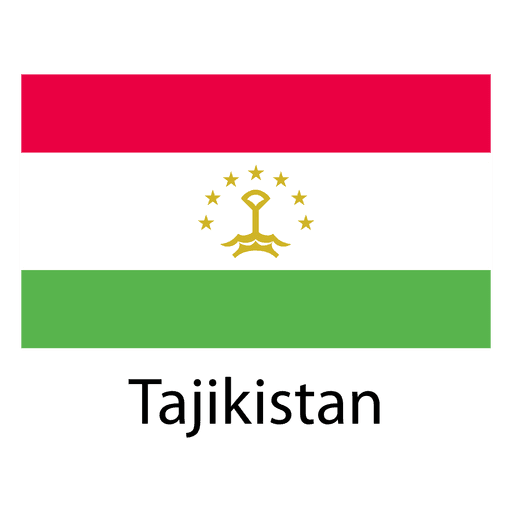 Bandera nacional de Tayikistán Diseño PNG
