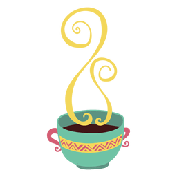 Té café bebida caliente Diseño PNG