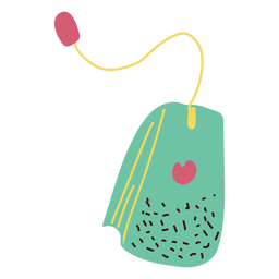 Design plano do saquinho de chá Desenho PNG