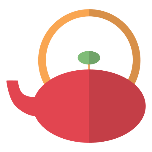 Tea teapot flat PNG Design
