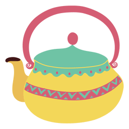 Bule de chá em tons pastel Transparent PNG