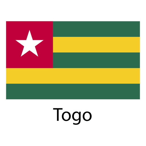 Togo-Nationalflagge PNG-Design