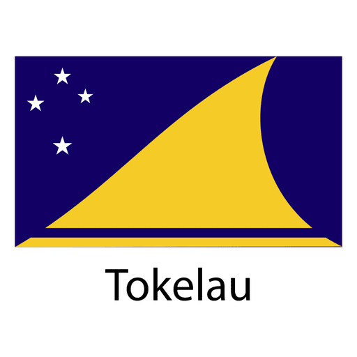 Tokelau national flag PNG Design