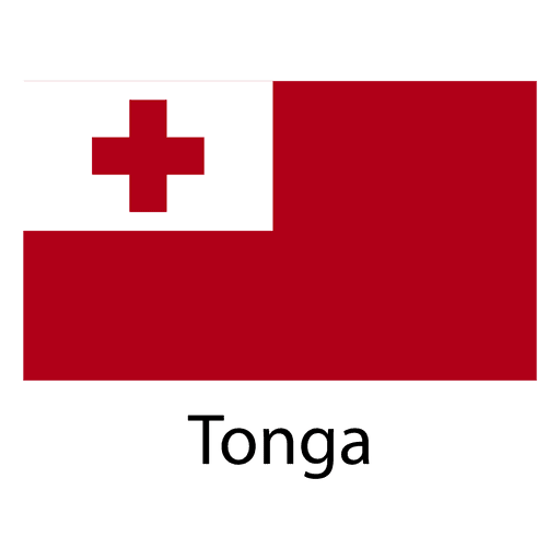 Bandera nacional de tonga Diseño PNG