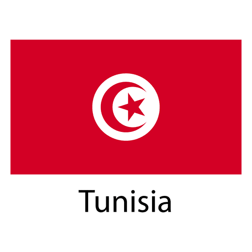 Tunesien Nationalflagge PNG-Design