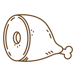 Putenhähnchen-Nahrung Schlaganfall PNG-Design