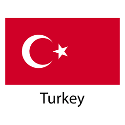 Türkei Nationalflagge PNG-Design