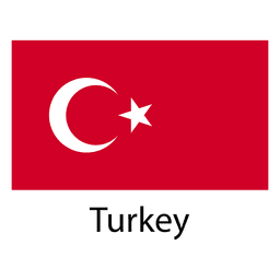 Turkey national flag PNG Design