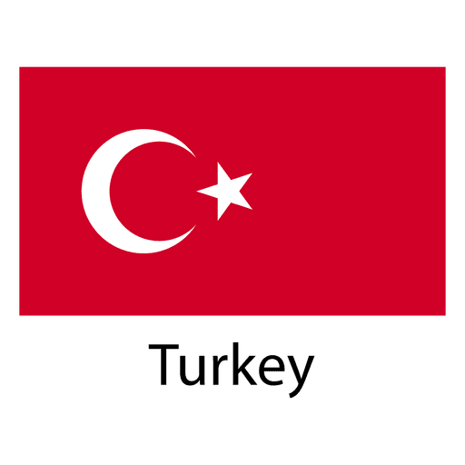 Turkey national flag PNG Design