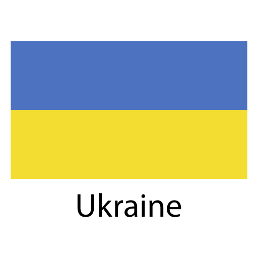 Ukraine national flag PNG Design