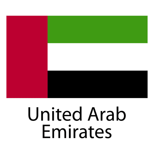 Bandeira nacional dos United Arab Emirates Desenho PNG