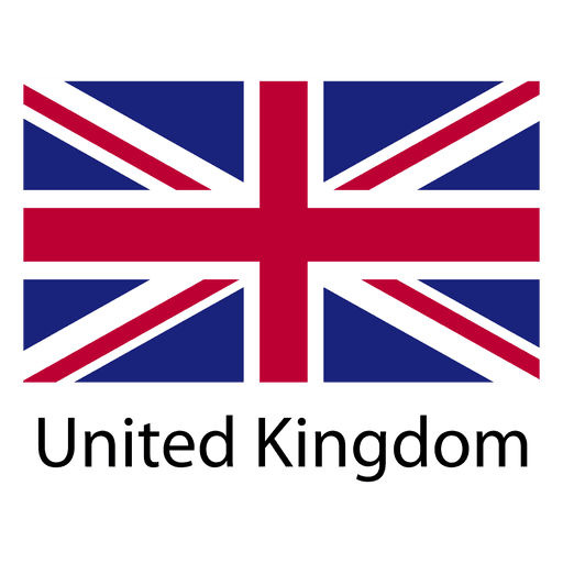 Bandera nacional del reino unido Diseño PNG