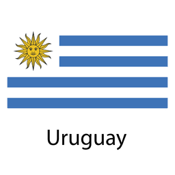 Bandeira nacional do Uruguai Desenho PNG