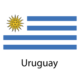 Uruguay national flag PNG Design Transparent PNG