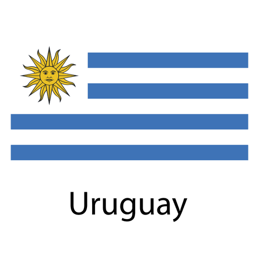 Bandeira nacional do Uruguai Desenho PNG