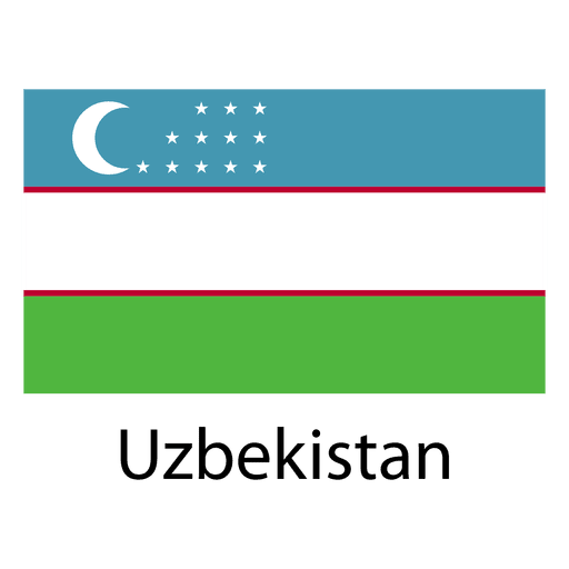 Bandeira nacional do Uzbequistão Desenho PNG