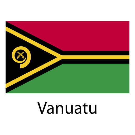 Vanuatu national flag PNG Design