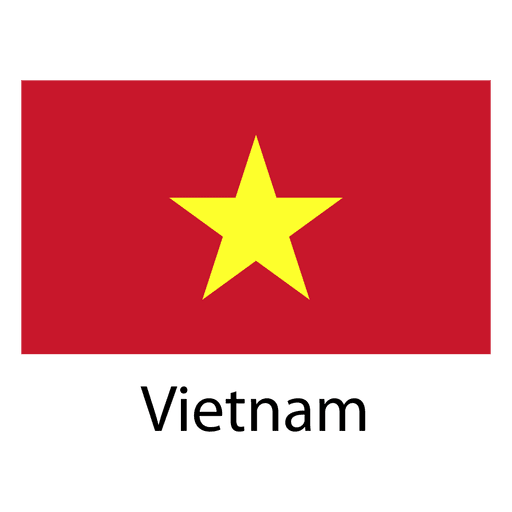 Bandera nacional de vietnam Diseño PNG