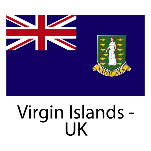 Nationalflagge der Jungferninseln Gro?britannien PNG-Design
