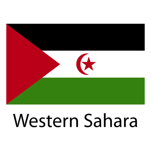 Bandera nacional del sahara occidental Diseño PNG