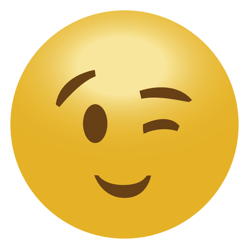 Wink emoji emoticon PNG Design