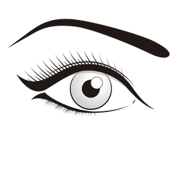 Woman eye make up PNG Design