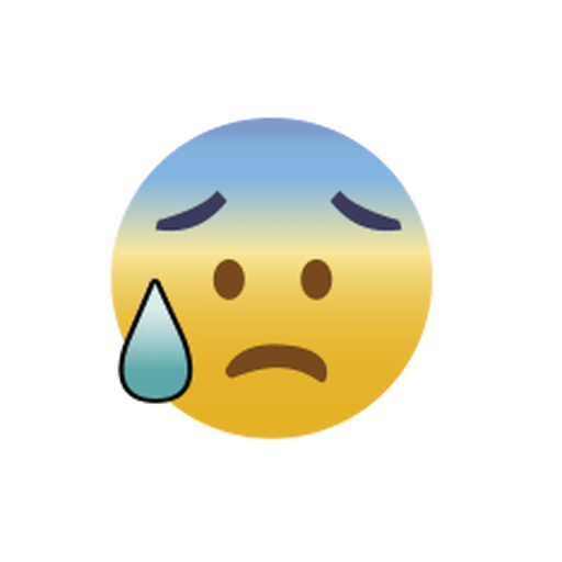 Worry emoji emoticon PNG Design