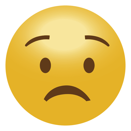 Emoticon emoji de preocupa??o triste Desenho PNG