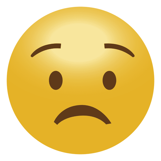 Emoticon emoji de preocupação triste Desenho PNG