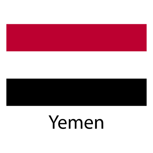 Jemen Nationalflagge PNG-Design