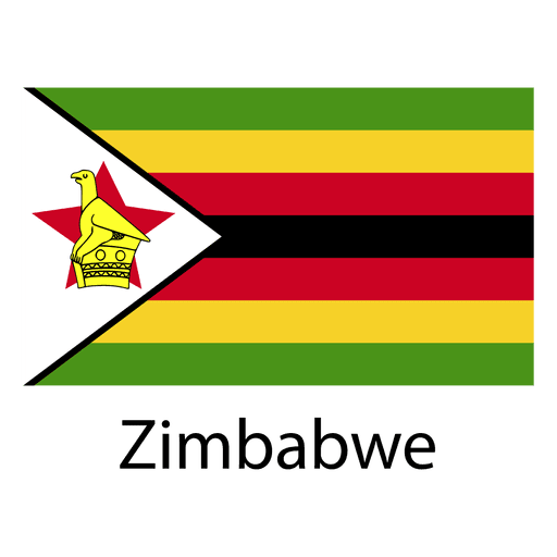 Bandera nacional de zimbabwe Diseño PNG