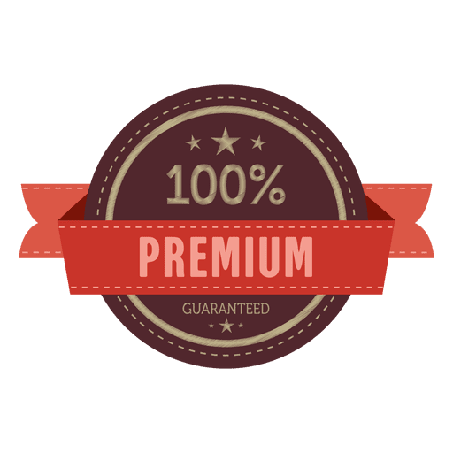 Insignia 100% premium Diseño PNG