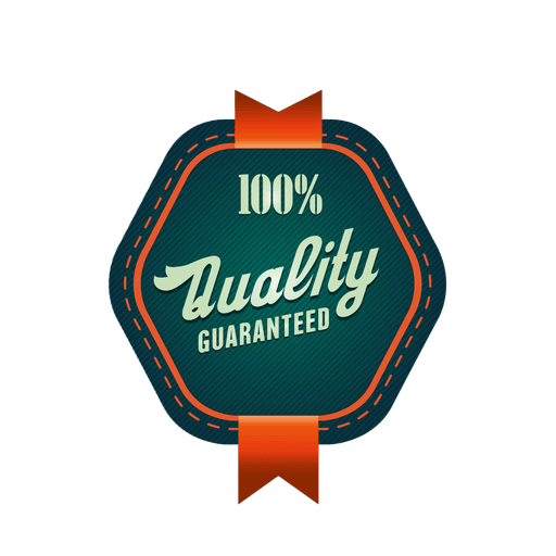 100 percent quality badge