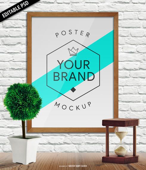 Mockup de cartaz de parede PSD Mockup de cartaz de parede PSD