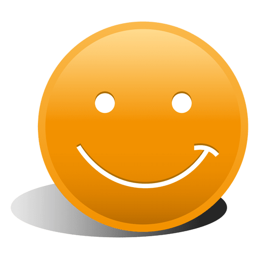 3d orange lächeln PNG-Design