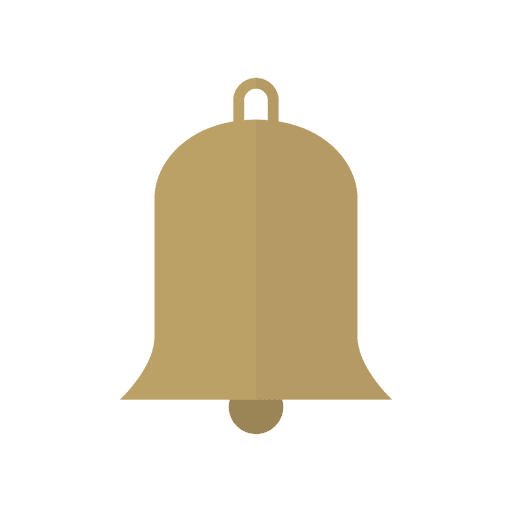 Bell flat icon 35 PNG Design