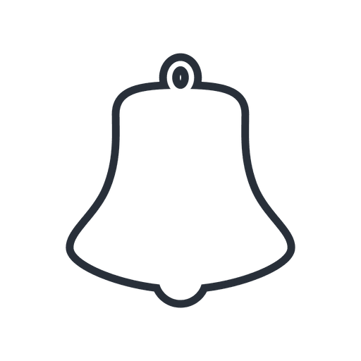 Bell stroke icon 01 PNG Design