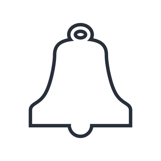Bell stroke icon 07 PNG Design