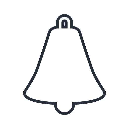 Bell stroke icon design PNG Design