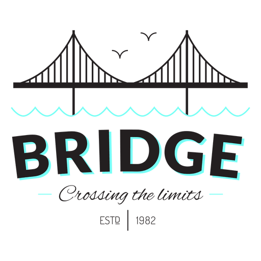 Logo de trazo de puente 13