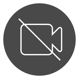 Icono de círculo de botón de apagado de cámara