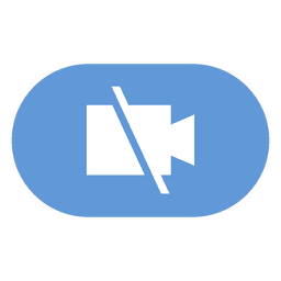 Icono plano de botón de apagado de cámara Diseño PNG