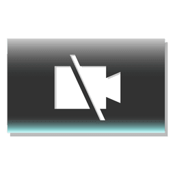 Camera off button rectangle icon PNG Design