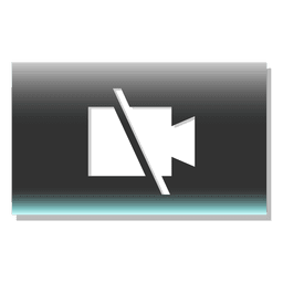 Icono de rectángulo de botón de apagado de cámara Diseño PNG