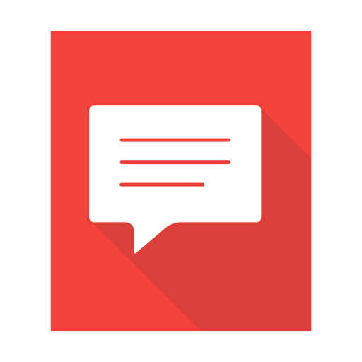 Chat-Nachricht Zeichen mit Hintergrund PNG-Design